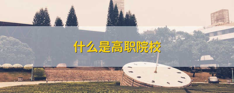 什么是高職院校