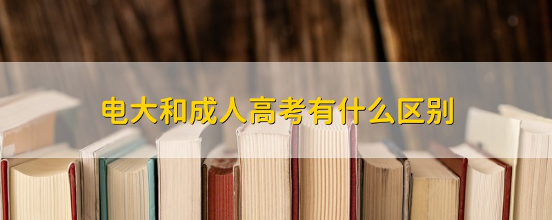 電大和成人高考有什么區(qū)別