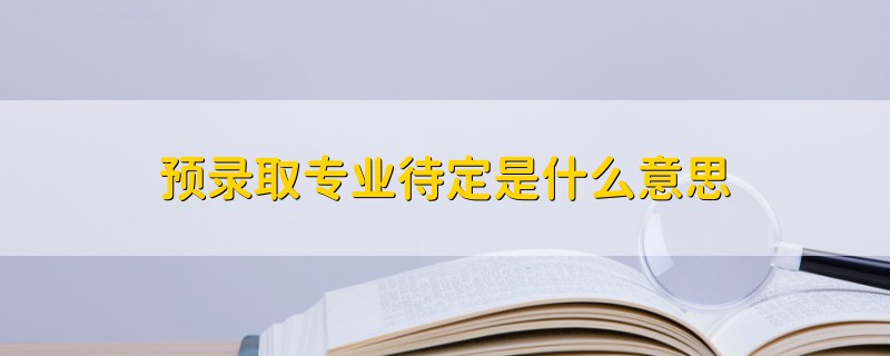 預錄取專業(yè)待定是什么意思