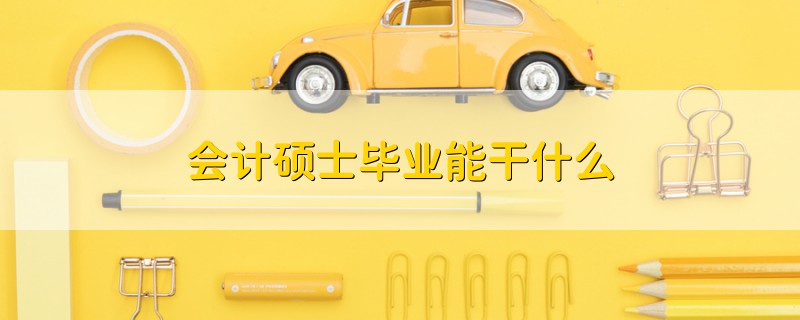 會計(jì)碩士畢業(yè)能干什么