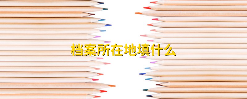 檔案所在地填什么