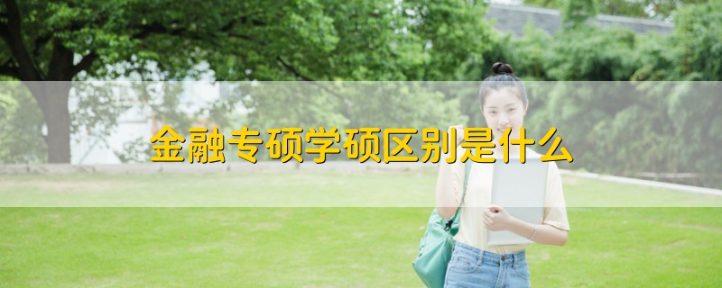 金融專碩學(xué)碩區(qū)別是什么