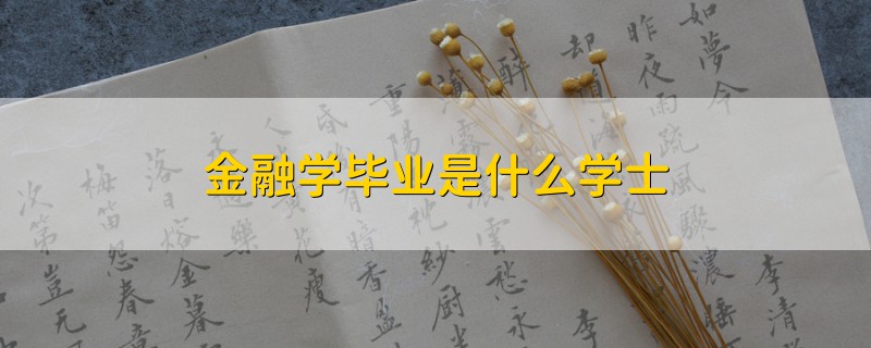 金融學(xué)畢業(yè)是什么學(xué)士