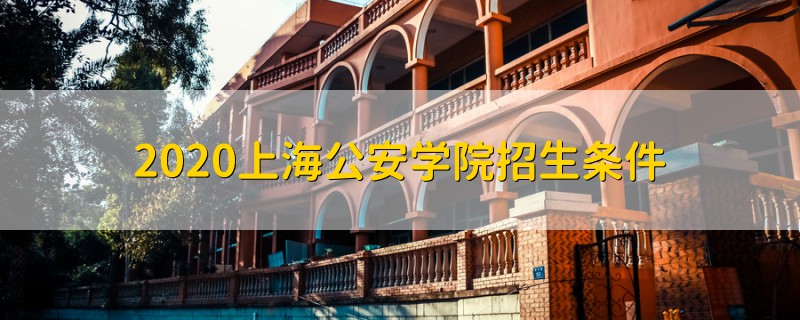 2020上海公安學(xué)院招生條件