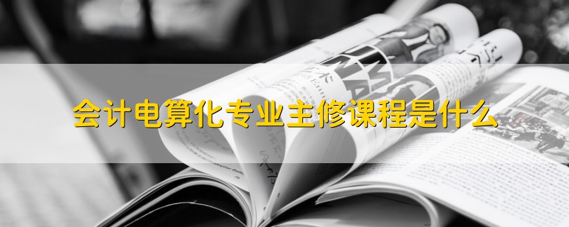 會計電算化專業(yè)主修課程是什么