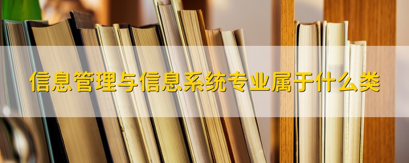 信息管理與信息系統(tǒng)專業(yè)屬于什么類