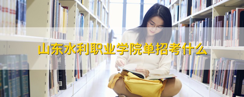 山東水利職業(yè)學院單招考什么