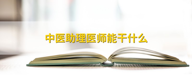中醫(yī)助理醫(yī)師能干什么