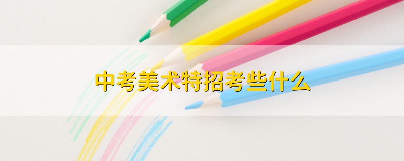 中考美術(shù)特招考些什么
