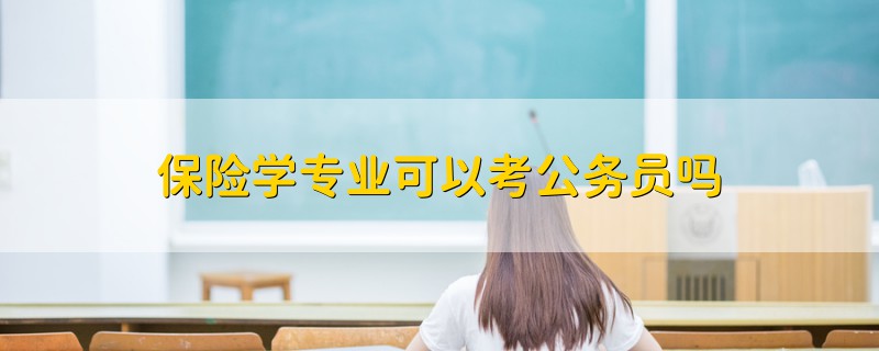 保險學(xué)專業(yè)可以考公務(wù)員嗎