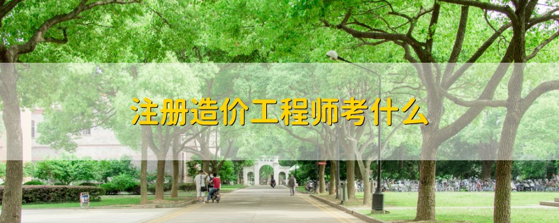 注冊造價工程師考什么