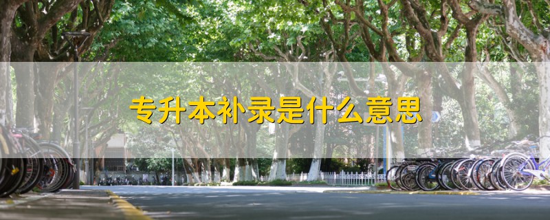 專升本補錄是什么意思