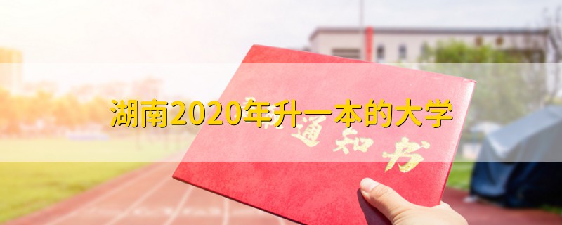 湖南2020年升一本的大學(xué)