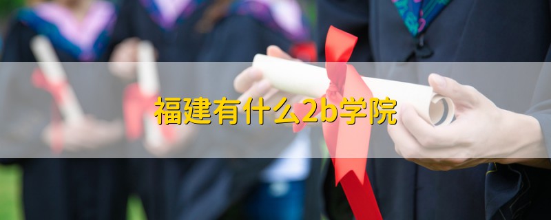 福建有什么2b學(xué)院