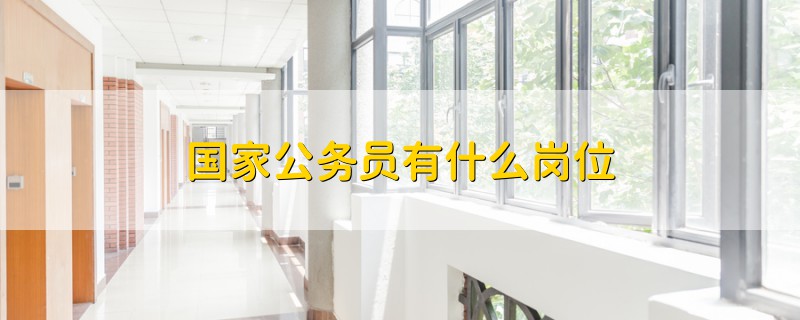 國家公務(wù)員有什么崗位