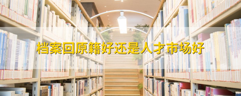 檔案回原籍好還是人才市場好