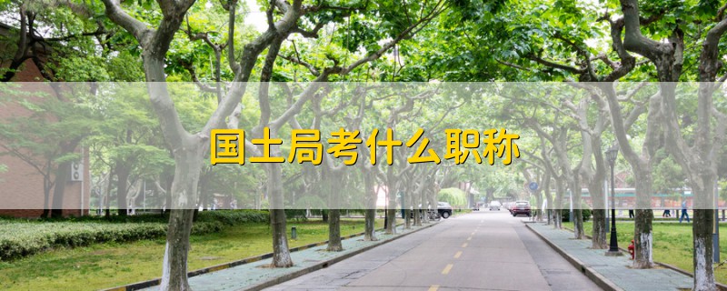 國(guó)土局考什么職稱