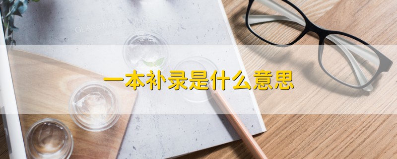 一本補錄是什么意思
