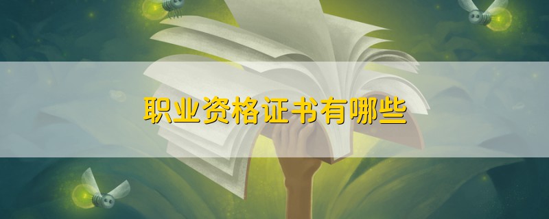 職業(yè)資格證書有哪些