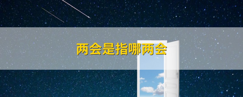 兩會是指哪兩會