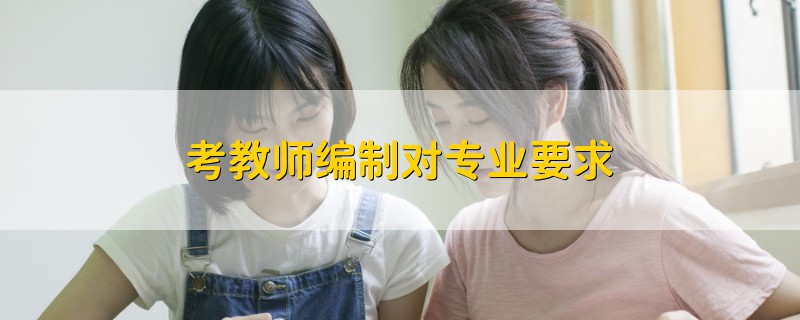 考教師編制對專業(yè)要求