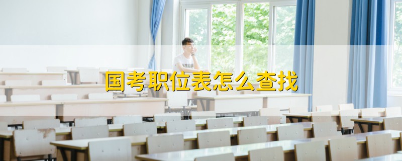 國考職位表怎么查找