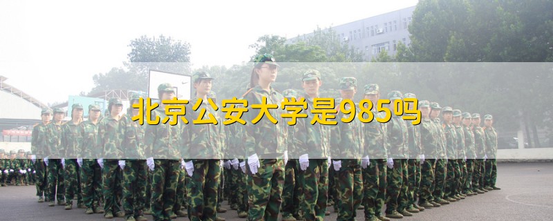 北京公安大學(xué)是985嗎
