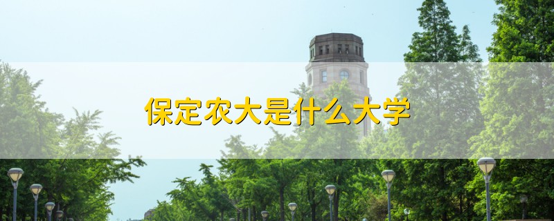 保定農(nóng)大是什么大學(xué)