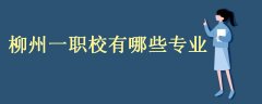 柳州一職校有哪些專業(yè)