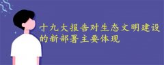 十九大報告對生態(tài)文明建設(shè)的新部署主要體現(xiàn)在