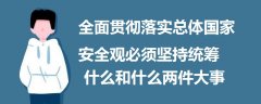 全面貫徹落實(shí)總體國(guó)家安全觀必須堅(jiān)持統(tǒng)籌什么和什么