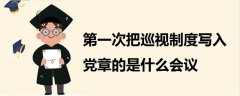 第一次把巡視制度寫入黨章的是什么會議
