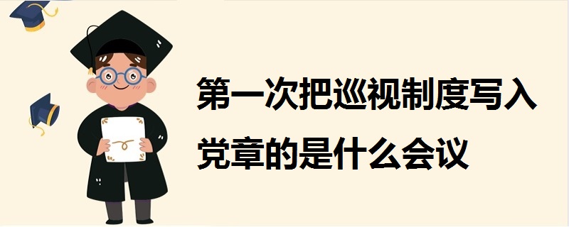 第一次把巡視制度寫入黨章的是什么會議