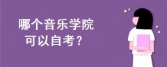哪個音樂學院可以自考