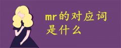 mr的對應(yīng)詞是什么
