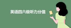 英語四六級聽力分值