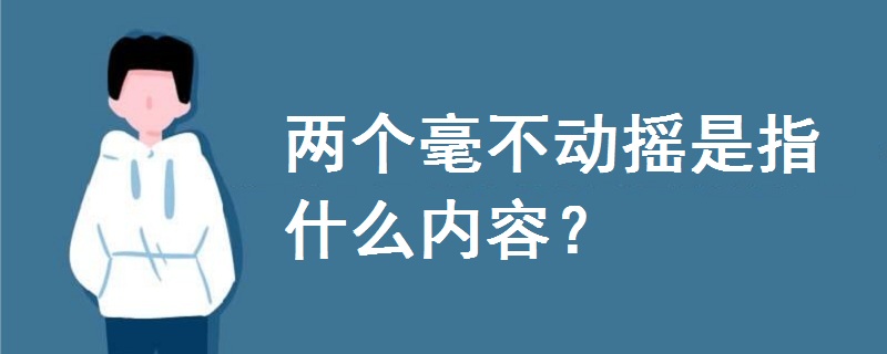 兩個(gè)毫不動(dòng)搖是指什么內(nèi)容