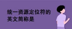 統(tǒng)一資源定位符的英文簡(jiǎn)稱是