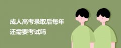 成人高考錄取后每年還需要考試嗎