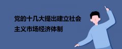 黨的十幾大提出建立社會(huì)主義市場經(jīng)濟(jì)體制