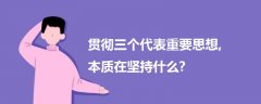 貫徹三個(gè)代表重要思想,本質(zhì)在堅(jiān)持什么?