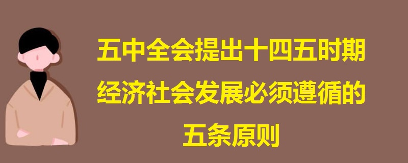 五中全會提出十四五時(shí)期經(jīng)濟(jì)社會發(fā)展必須遵循的五條原則