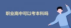 職業(yè)高中可以考本科嗎