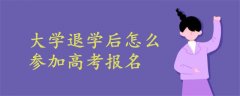 大學退學后怎么參加高考報名