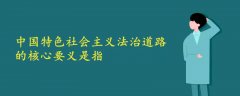中國特色社會主義法治道路的核心要義是指