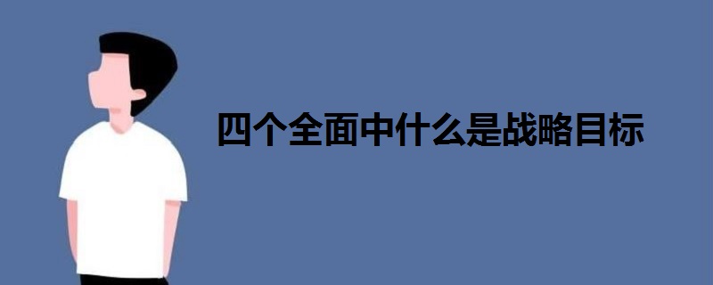 四個(gè)全面中什么是戰(zhàn)略目標(biāo)