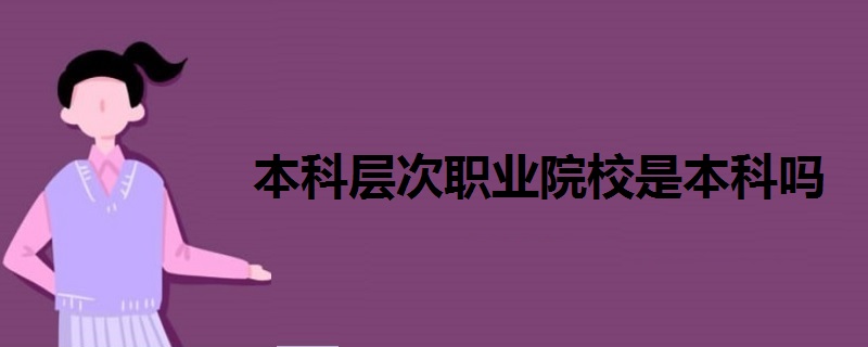 本科層次職業(yè)院校是本科嗎