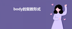 body的復(fù)數(shù)形式