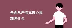 全面從嚴(yán)治黨核心是加強(qiáng)什么
