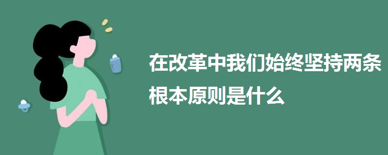 在改革中我們始終堅(jiān)持兩條根本原則是什么
